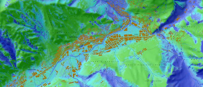 Mapa de visibilitat des del fons de vall Gestió i l’organització de les dades SIG del Departament de Medi Ambient del Govern d’Andorra
